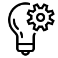 Bulb with mechanical gear representing innovation Bulb with mechanical gear representing innovation